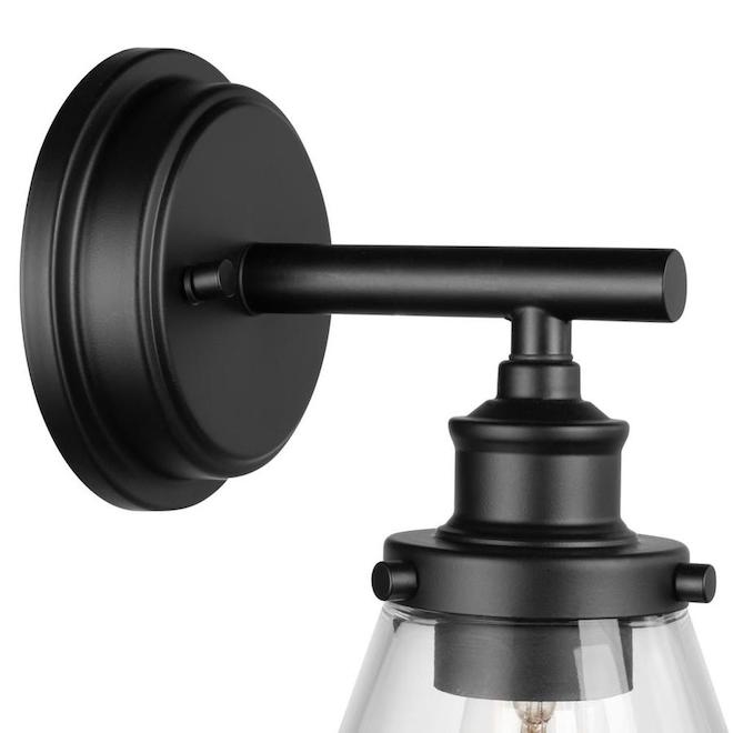 Globe Electric Parker 11-in Matte Black Outdoor Wall Light