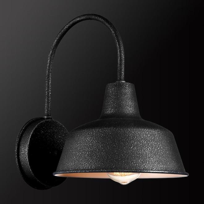 Globe Electric Volta 11.85-in Black Outdoor Wall Light