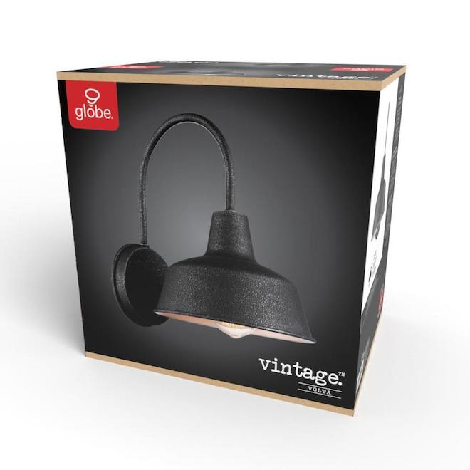 Globe Electric Volta 11.85-in Black Outdoor Wall Light