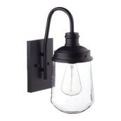 Mandela 1-Pack 16.55-in H - Black Matte Hardwired Medium base (E-26) Outdoor Wall Light