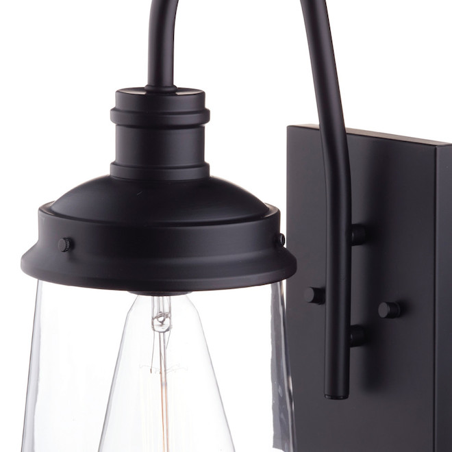 Mandela 1-Pack 16.55-in H - Black Matte Hardwired Medium base (E-26) Outdoor Wall Light