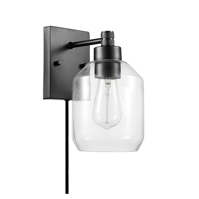 Globe Electric Middleton 2-in-1 Wall Sconce - 14-in - Metal/Glass - Bronze