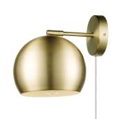 Globe Electric 2-in-1 Wall Sconce - 1 Light - Matte Brass