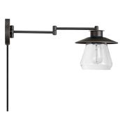 Globe Electric Nate 2-in-1 Wall Sconce with Swing Arm - 21-in - Metal/Glass - Oil Rubbed Bronze