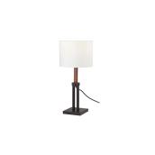Globle Electric Dark Bronze and Faux Wood Adjustable Floor Lamp - 65-in