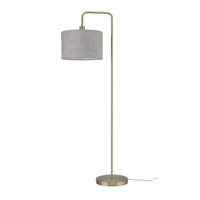 Globe Electric Barden Floor Lamp - 58-in - Metal - Brass and Grey