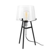 Lampe de table Lancaster de Globe Electric sur trépied, 20 po, métal/verre, noir/chrome