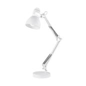 Globe Electric Architect Desk Lamp with Swing Arm - 28-in - Metal - Matte White
