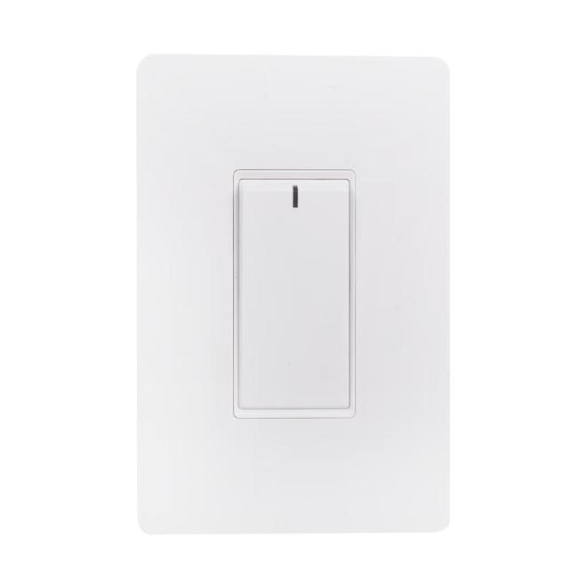 Globe Electric 10-Amp Wi-Fi Control On/Off Switch White Companion Dimmer Smart and LED Compatible Dimmer (1-Pack)