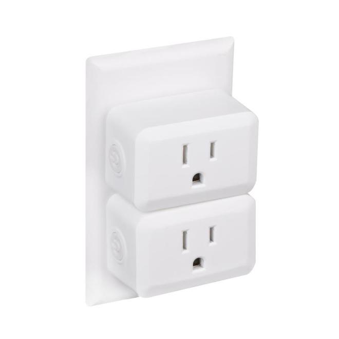 Globe Electric 15 Amp Wi-Fi Smart Adapter Plug Mini, No Hub Required, 1  Grounded Outlet, White (1-Pack) 50329-U - The Home Depot