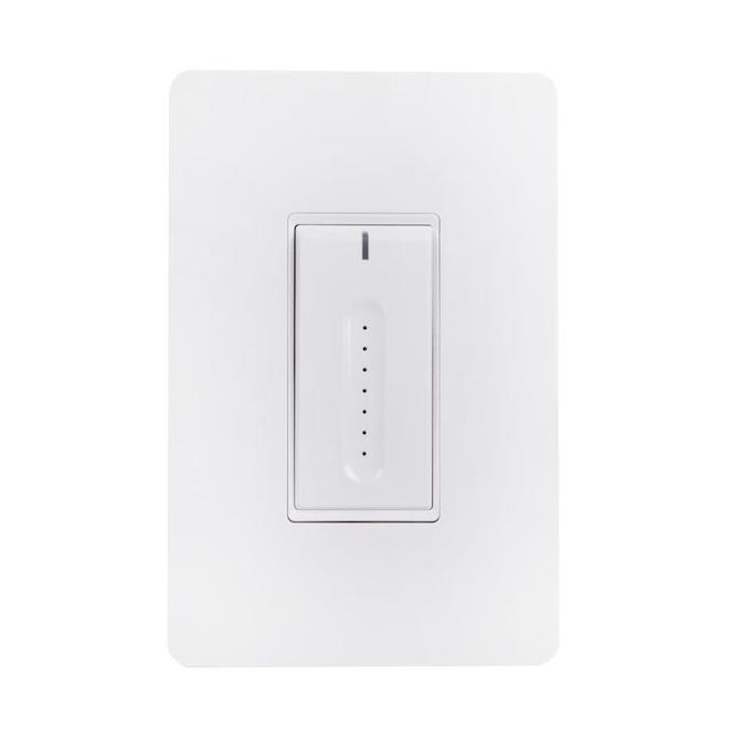 Globe Electric 2-Amp Wi-Fi Control On/Off Switch White Light Dimmer Smart and LED Compatible Dimmer (1-Pack)