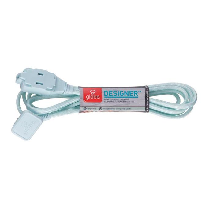 Designer 3 Outlets Extension Cord - 9.8 ft Mint 23128