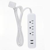 Globe Electric Designer Series 6-ft Power Strip with 3 Grounded Outlets and 2 USB Ports