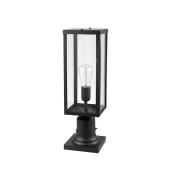 Bowery 1-Pack 19-in H - Black Matte Hardwired Medium base (E-26) Outdoor Wall Light