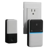 Heath Zenith White and Black Wireless Plug-In Doorbell Kit