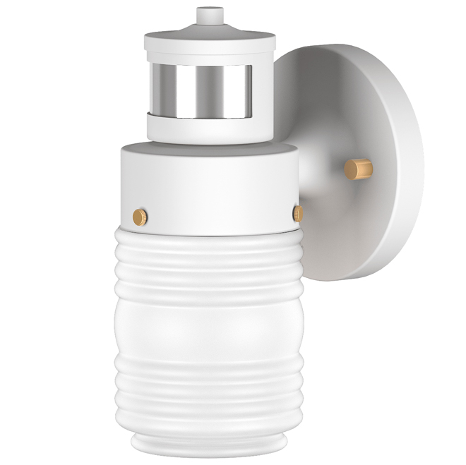 Globe Outdoor Motion Sensor LED Wall Sconce - 150° -  White