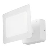 Globe Electric 60W LED Square Security Light with Dusk-to-Dawn Feature - White