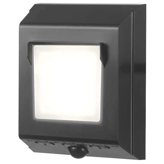 Globe Electric 15W LED Slim Wall Security Light with Motion Sensor - Black