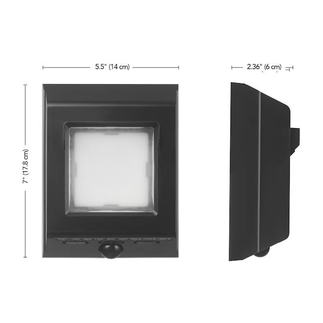 Globe Electric 15W LED Slim Wall Security Light with Motion Sensor - Black