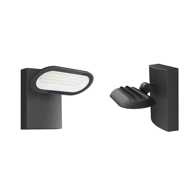 Globe Electric 40W LED Wall Security Light with Dusk-to-Dawn Feature - Black