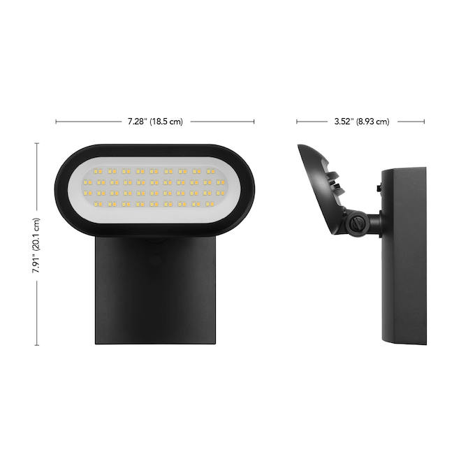 Globe Electric 40W LED Wall Security Light with Dusk-to-Dawn Feature - Black