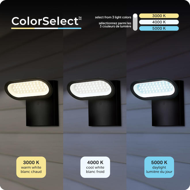 Globe Electric 40W LED Wall Security Light with Dusk-to-Dawn Feature - Black