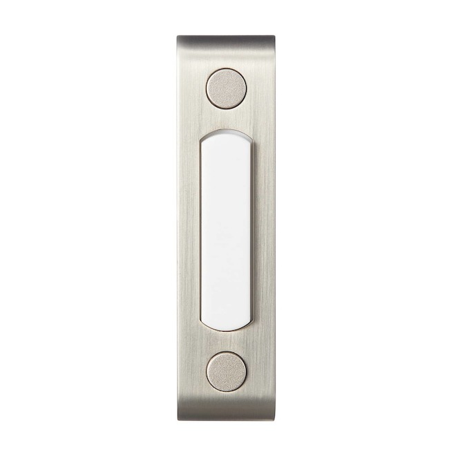 Globe Electric Doorbell Button Wired and Lighted - Satin Nickel