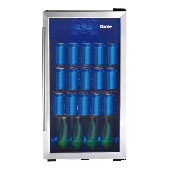 Danby 3.1-cu ft Freestanding Beverage Cooler - Stainles Steel - 117 Cans