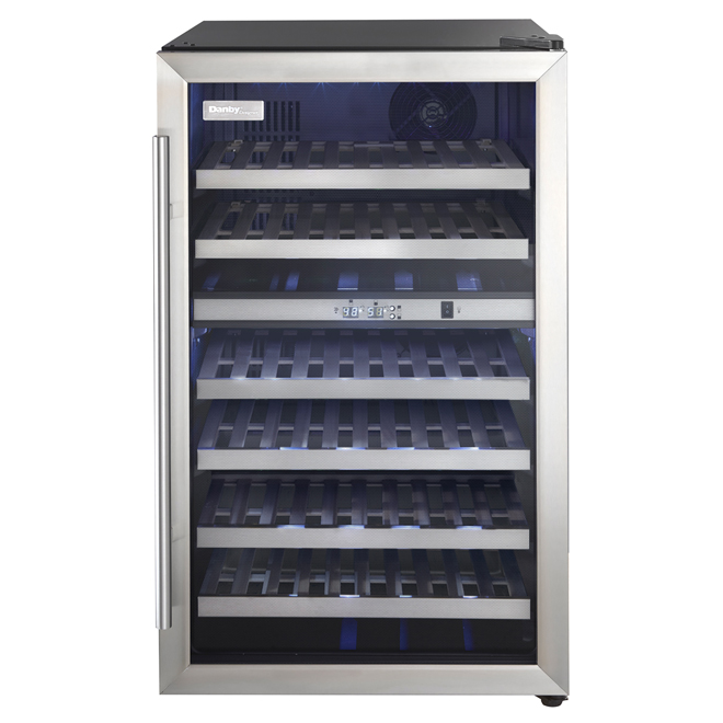 Danby Designer 19.44 x 34.31 x 25-in 38-bottle Black Dual Zone Cooling Freestanding Wine Cooler