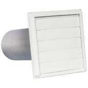 Vent Hood For Exhaust - Plastic - 4" - White