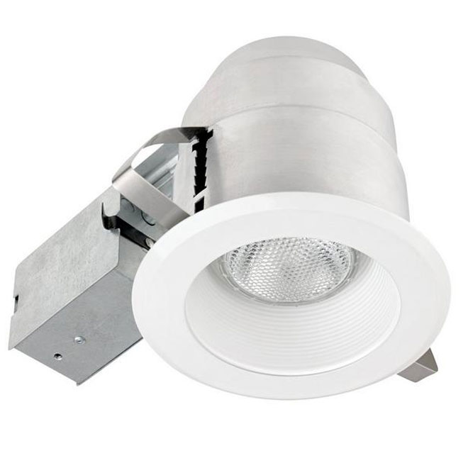 Ridged Baffle Round Trim Recessed Light - 5" - Metal - White