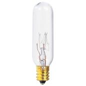 Ampoule incandescente T6 à base candélabre, 15 W, clair, 1/pqt