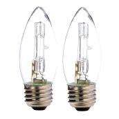 Paquet de 2 ampoules halogènes transparentes B11 de 20 W