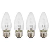 Paquet de 4 ampoules halogènes transparentes B11 de 43 W