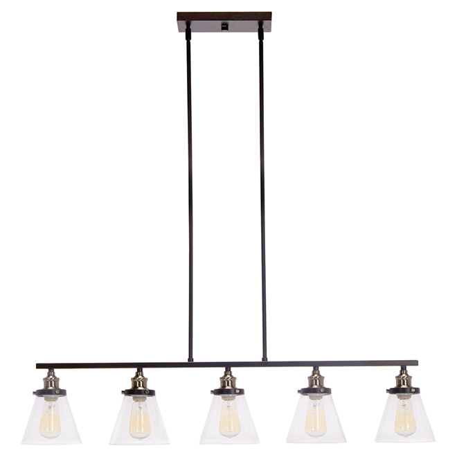 GLOBE ELECTRIC Globe - Vintage 5-Light Pendant Light - Bronze 64934