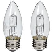 Paquet de 2 ampoules halogènes transparentes B11 de 29 W