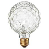 Ampoule incandescente G30 transparente Crystalina par Globe Electric culot E26 40 W blanc chaud, 1/pqt