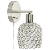 Vendome 1-Light Wall Sconce - Crystal/Brushed Steel