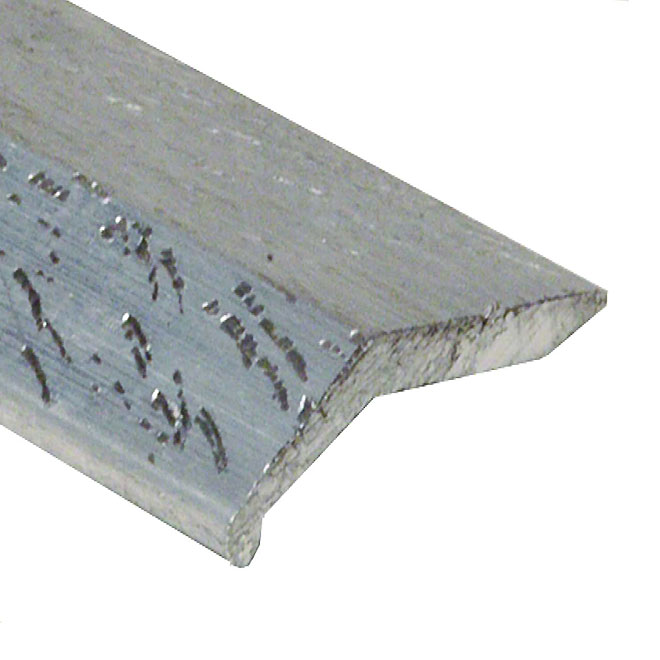 Equalizer Floor Edge - Aluminum - 1 1/2" X 3' - Hammered Silver