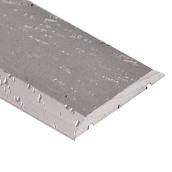 Bordure à plancher, 1" X 6', aluminium, argent martelé