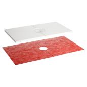 Drain de douche avec doublure, blanc, 32