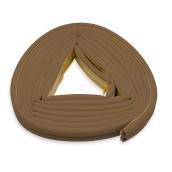 Climaloc Premium Silicone Rubber Window Seal - D-Profile -  0.31-in x 0.35-in x 17-ft - Brown