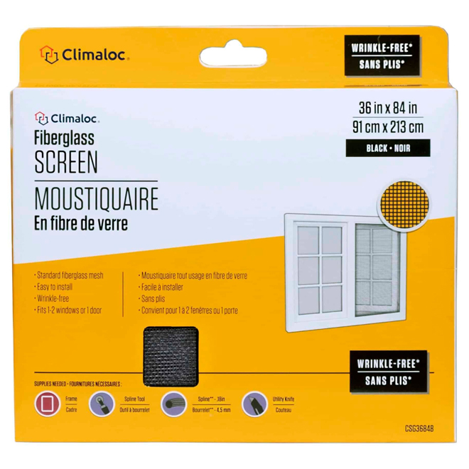 Climaloc Screen 36-in x 84-in Fibreglass Screen Mesh