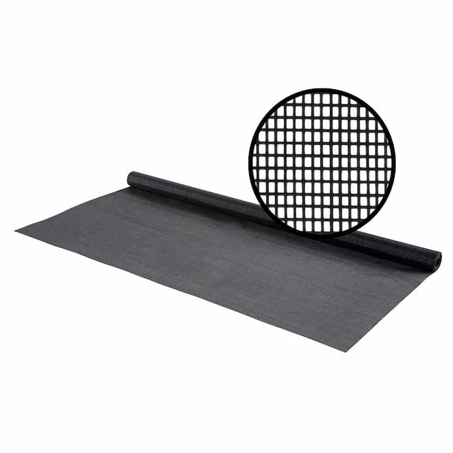 Climaloc Screen Fiberglass Windows and Doors Screen Kit - Pet-Resistant - 4-ft x 7-ft - Black