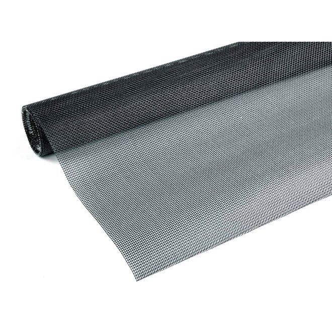 Climaloc Screen Fiberglass Windows and Doors Screen Kit - Pet-Resistant - 4-ft x 7-ft - Black