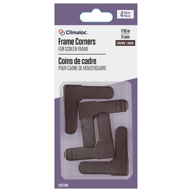 Climaloc Screen Plastic Screen Frame Corners - 7/16-in - 4-Pack