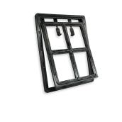 Climaloc 8-in x 10-in Fibreglass Pet Door for Screen - Black