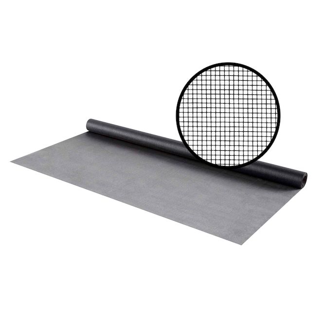 Climaloc Screen 48-in x 25-ft Invisible Black Fibreglass Screen