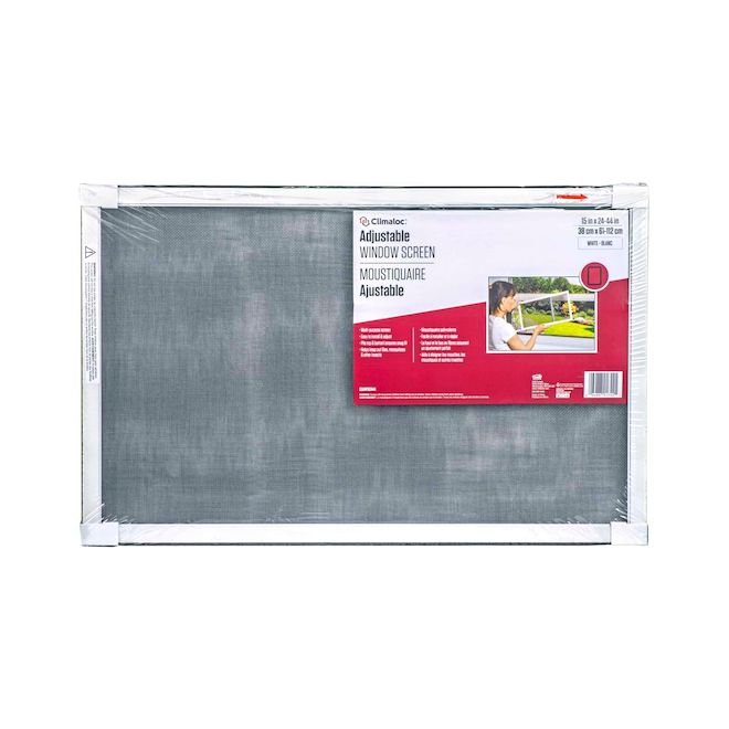 Climaloc Screen Adjustable White Fiberglass Screen - 15-in x 24-in x 44-in