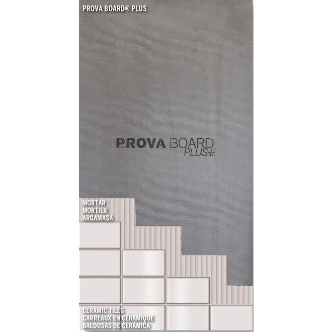 PROVA-BOARD PLUS+ Wall Panel 36-in x 60-in x 1/2-in Grey